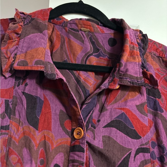 Free People Sunny days shirt dress L - Picture 3 of 4